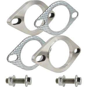 2.5 Inch 2 Bolt Stainless Steel Exhaust Flanges & Gaskets Connection Kit with bolts and nuts (2.5"/63mm)