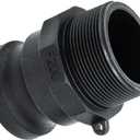 BYH 2pcs Type F Standard Camlock Couplings Camlock Fittings Poly, 2 in Cam Groove Fitting Male Camlock Quick Conversion Connector Cam Latch Fittings Standard Couplings