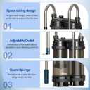 hygger Fish Tank Filter 120GPH, 8.5W Hang on Back Aquarium Filter with Multi-Stage Filtration for Up to 20 Gallon Fish Tank, Quiet HOB Filter for Freshwater & Saltwater Aquariums