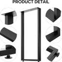 40 Inch Bar Table Legs for Desk, Dining Table with Adjustable Feet Pads,Home DIY Furniture Legs，Black Set of 2., W17.72"*H40"