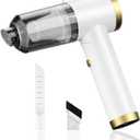 Handheld Vacuum Cordless, 9000Pa Strong Suction, 90Foldable Mini Portable Vacuum Cleaner, Rechargeable and Lightweight Hand Vacuum with LED Light for Car/Home/Pet Cleaning(White)