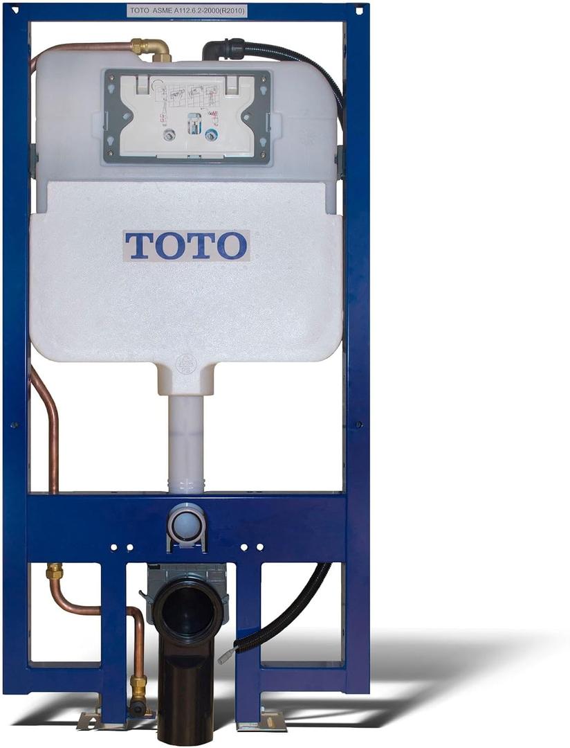 TOTO DUOFIT In-Wall Dual Flush 1.28 and 0.9 GPF Tank System with WASHLET+ Auto Flush Ready Copper Supply Line - WT173MA