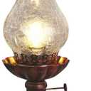 Vintage Table lamp Antique Rustic Farmhouse Desk Lamps Western Victorian Crackled Glass Design Bedside Lamps Living Room Bedroom StudioTransparent