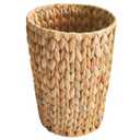 Wicker Trash Can,Small Bathroom Trash Can,Water Hyacinth Wicker Waste Basket for Bathroom,Boho Waste Basket for Bedroom,Home Office,Compact Spaces(2 Gallon Round)