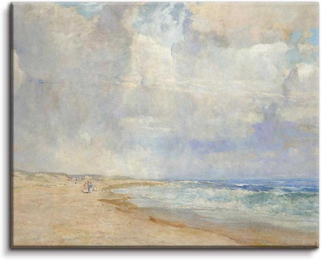 VGICH Beach Landscape Canvas Wall Art, Abstract Seaside Art Print Painting for Living Room, Bedroom, Farmhouse, Office (Unframed, 8x10 Inch)