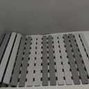 MBOSS Shower Mat Non Slip Bathtub Mats for Bathroom Shower Floor Mat Bath Mats for Shower Tub Anti Slip Shower Mat with Drain Hole and Large Suction Cups (Dark Gray Light Gray, 37.5 X 15.7 Inch)