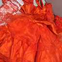 Halloween Gothic Women Red Wedding Dress Costume Tulle Skirt Vintage Goth Cosplay Party Outfits with Veil Gloves, Red, S