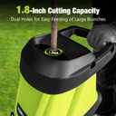Yeryork Wood Chipper, 15-Amp 1.8" Cutting Diameter Electric Wood Chipper & Shredder with 50L Collection Bag, Efficient Mulcher for Easy Clean up Ideal for Yard Waste and Branches