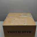 20'' Boho Gold-Colored Rattan Fandelier with Light & Remote - Flush Mount Low Profile, Woven Caged Enclosed Ceiling Fan, 6 Speeds Reversible for Bedroom/Living Room