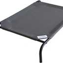Coolaroo Original Elevated Dog Bed - Breathable Off-The-Ground Pet Bed with Cooling Fabric, Joint Relief & Moisture-Resistant Fabric, 100% Recyclable, Easy Clean, Gunmetal, Large