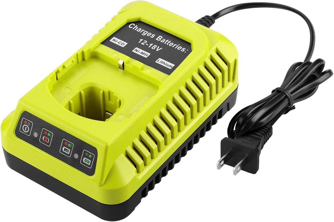 Energup 18V P117 Replacement Ryobi Charger for Li-ion Ni-cad Ni-Mh Battery, for 18V MAX One Plus Battery P100 P102 P103 P105 P107 P108 1400670 for Ryobi Charger