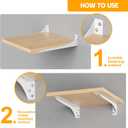 Mrodx 9.8 inch Heavy Duty Shelf Brackets,6 Pack Floating Shelf Bracket, 90 Degree L Brackets for Shelves,for Wooden Board Hanging Support