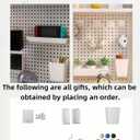 Desktop Hutch Bookshelf,Many Gifts,Metal Desktop Bookcase with pegboard, Desk Shelf, Countertop Storage Organizer Rack for Dorm or Office,Desktop Shelves (White, 29.5" Lx9.9 Wx39 H)