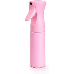 Hula Home Continuous Spray Bottle for Hair (10.1oz/300ml) Empty Ultra Fine Plastic Water Mist Sprayer  For Hairstyling, Cleaning, Salons, Plants, Essential Oil Scents & More - Pink