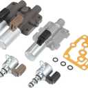 ACROPIX No.28250-P6H-024/28250-P7W-003 Transmission Shift Solenoid Replacement Fit for Honda Odyssey - Pack of 4 Silver Tone Bronze Tone Black Brown