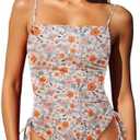 Zando One Piece Swimsuit Women Tummy Control Bathing Suits Cheeky High Cut One Piece Swimsuits Swimwear Tie Side Size 3XL