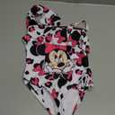 Disney Mickey and Friends Girls One Piece Swimsuits Ruffles Swimwear Beach Sport Bathing Suit (4-5T, Roseo)