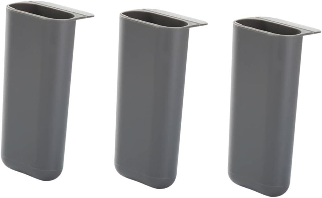 Ciieeo Creative Diy Screen Pen Holder Set with Strong Adhesive for Computer Monitor and Desk Space-Saving Desktop Organizers for Office Supplies Easy to Remove without Surface Damage 3 Pieces Gray