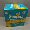 Pampers Swaddlers Diapers, Size 0 (up to 10 lbs), 140 Count, Absorbent, Keeps Baby Dry and Comfortable, Skin Safe Disposable Baby Diaper (Packaging May Vary) (Newborn)