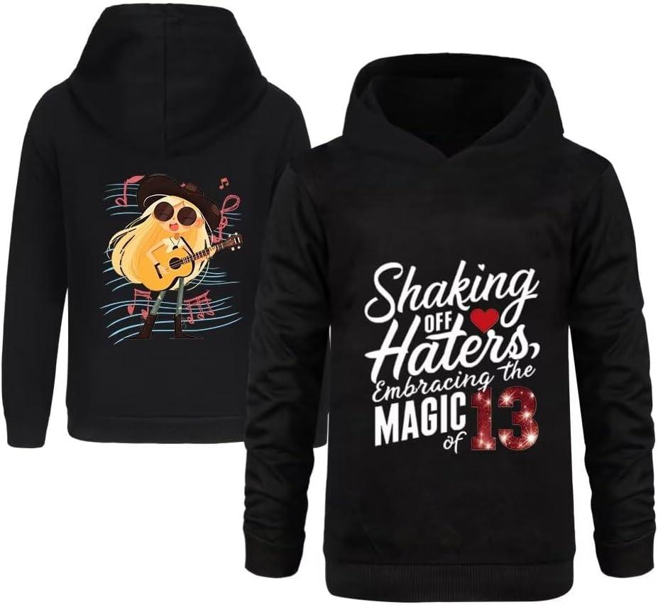 The Cotton Cartoon Hoodie Hooded Pullover Sweatshirt, Cute Clothes Hoodies (Black)