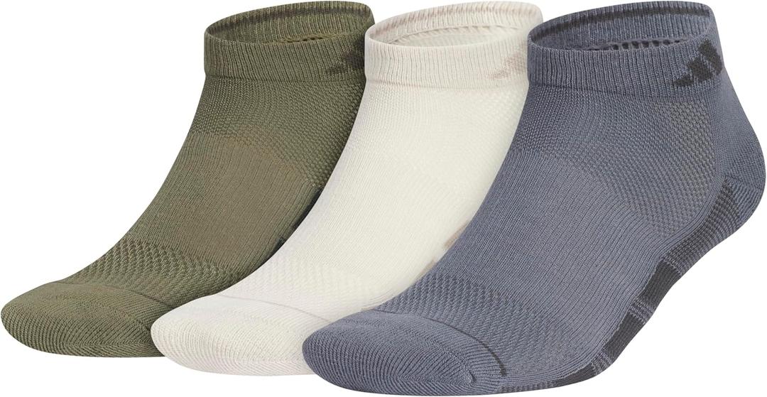 adidas mens All Day Training Low Cut Socks Engineered for Sport Performance With Targeted Cushioning for Running (3-pair) (L)