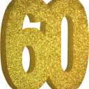 60th Birthday Decorations for Men and Women,60th Anniversary Decorations,Gold Glitter 60th Birthday Party Centerpieces for Table Decorations,60 Table Topper Decor