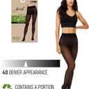 Hanes Womens Ecosmart Seasonless Tights (Large, Black)