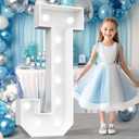 Ledido 4FT Marquee Light Up Letters, Cool White Light Up Letters Large Marquee Letter for Party Decorations, Mosaic Letter J for Balloons, Wedding Birthday Graduation Decor J