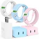 45W USB C Fast Charging for iPhone 17 Pro Max/16/15 Pro,3Pack 45W Dual Port USB C iPhone Charger Block & 6/10/10FT Long USB C Cable for iPhone 17 Pro/16 Pro Max/15 Plus/for Samsung S26 S25-Colorful