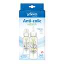 Dr. Brown's Natural Flow Anti-Colic Options+ Narrow Baby Bottle, Goat and Squirrel, 8 oz/250 mL, with Level 1 Slow Flow Nipple, BPA Free, 0m+, 2-Pack