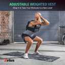 ZELUS 45lb Weighted Vest with Iron Weights for Exercise, Adjustable Weight Vest for Men, Workout Vest for Home Workouts Cardio Strength Training Weight Loss (Black)