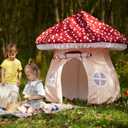Asweets Mushroom Tent Kids Playhouse Tent Boys and Girls Play Fort with Exquisite Design for Imaginative Indoor/Outdoor Play Tent, Large