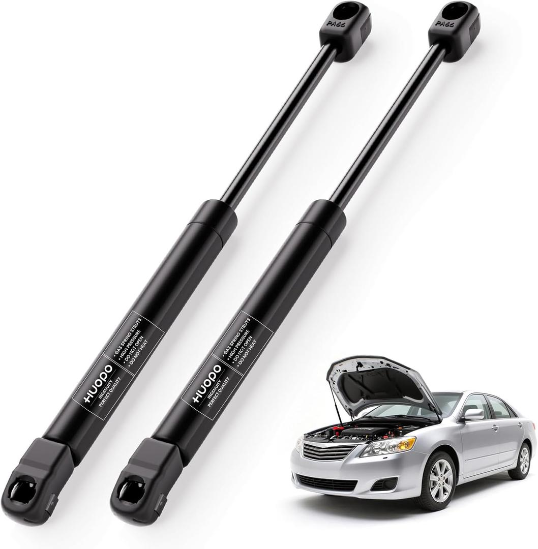 HUOPO 6333 Front Hood Struts for Toyota Camry 2007-2011, Bonnet Shock Absorbers Lift Support Replacement for Toyota Camry Base/CE/Hybrid/LE/SE/XLE, 2 Packs