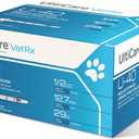 UltiCare VetRx U-40 1/2cc Pet Insulin Syringes, 1/2cc, 29G x 1/2", 100 Ct | Comfortable & Accurate Dosing for Your Dog or Cat With Diabetes, Compatible with Any U-40 Strength Insulin
