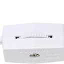 Simple Designs LT2007-WHT Chrome Mini Basic Table Lamp with Fabric Shade, White (No Bulb)