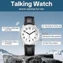 English Talking Men's Watch for Elderly, Low Vision or Visually Impaired, Loud Sound, Large Numbers, Bold Hands, Stainless Steel Expandable Strap