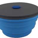 Mr. Peanut's Collapsible Silicone Camping Bowl with Lid & Foldable Fork
