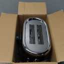 Mueller Retro Toaster 2 Slice with 7 Browning Levels and 3 Functions: Reheat, Defrost & Cancel, Stainless Steel Features, Removable Crumb Tray, Under Base Cord Storage, Black