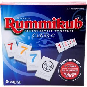 Pressman Rummikub - The Original Rummy Tile Game | Exciting Family Game of Strategy and Luck | Promotes STEM Skills | For Kids, Teens, Adults | 2-4 Players, Ages 8+ (1 Pack)