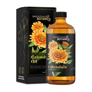 Calendula Oil by Wholesale Botanics  Lightweight Aromatic Oil for DIY Skincare, Massage & Aromatherapy | Vegan & Cruelty Free (16 Fl.Oz.)