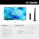 Samsung 43-Inch Class Crystal UHD U8000H Series Samsung Vision AI Smart TV (2026 Model, 43U8000H) Crystal Processor 4K, Endless Free Content, Motion Xcelerator, Color Booster, Alexa Built-in