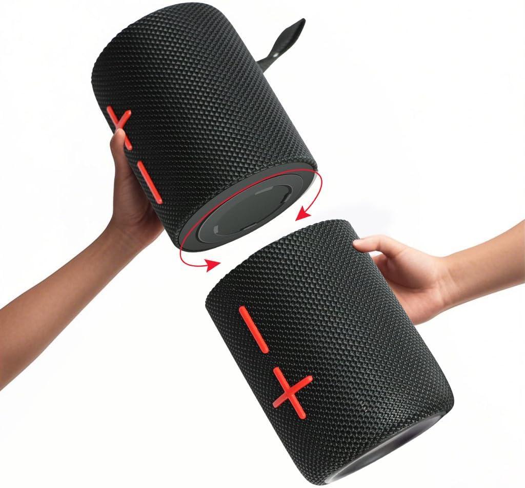 CYBORIS 2 in 1 Portable Splittable 40W Dual Bluetooth Speaker, Waterproof Split Wireless Speaker V5.3 with Deep Bass Loud Stereo Sound, 24H Playtime, True Wireless Pairing for Home, Outdoor or Travel