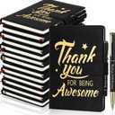 Qilery 28 Pcs Team Appreciation Gifts Bulk Employee Thank You Gift A5 Leather Journal Notebook with Ballpoint Pen for Christmas Student Teacher Volunteer Management (Awesome)