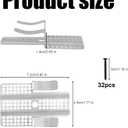 16pcs Drywall Repair Clips, Stainless Steel Dry Wall Fastener Clip with 32 Screws Patch Kit for Repairing Damaged Walls Fits 1/2" and 5/8" Panels (Silver)