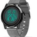 YUINK Mens Digital Watch Ultra-Thin Sports Waterproof Simple Watch Stainless Steel Wrist Watch for Men Women