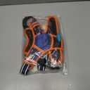 Eagloo Dog Harness for Large Dogs, No Pull Service Vest with Reflective Strips and Control Handle, Adjustable and Comfortable for Walking, No Choke Pet Harness with 2 Metal Rings, Blue & Orange, L