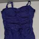 Yonique Women Plus Size One Piece Swimsuits Tummy Control Bathing Suits Twist Front Ruched Swimwear (Blue, XL)