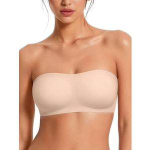 Avidlove Strapless Bras for Women Non Slip Wireless Comfy Bandeau Seamless No Underwire Padded Bralette Tube Bra Daily Nude Large