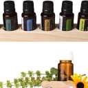 RoseFlower 6 Slots Wooden Essential Oil Organizer, Nail Polish Shelf, Durable wood Makeup Display Stand, Makeup Storage Rack for Tabletop Essential Oils Perfume Rack for 5/10/15/20ml Bottles