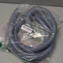 Universal Washing Machine Drain Hose, 8ft Corrugated Flexible Washer Drain Hose, Discharge Hose Replacement for Whirlpool, GE, Kenmore, Installation Washer Hose Drain, Clamp and Hook Included